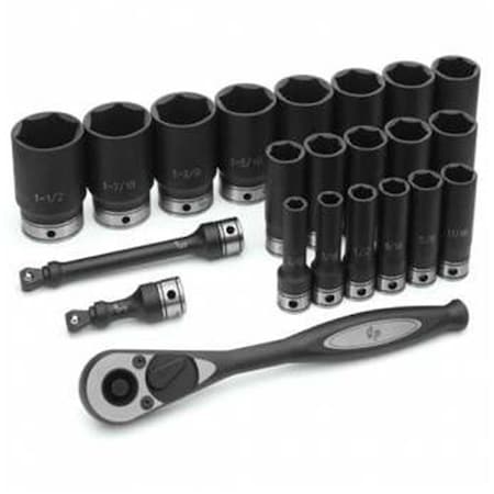 Cool Kitchen 50 in. Drive 6 Point Fractional Deep Duo Socket Set - 22 Pieces CO3485168